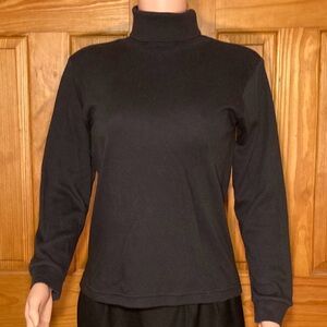 EUC Cherry Stix Limited Vintage 80s Turtleneck Top Long Sleeve Black S Small
